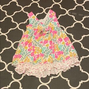 Catherine Malandrino Floral Kids Dress - Pink, Yellow, Green